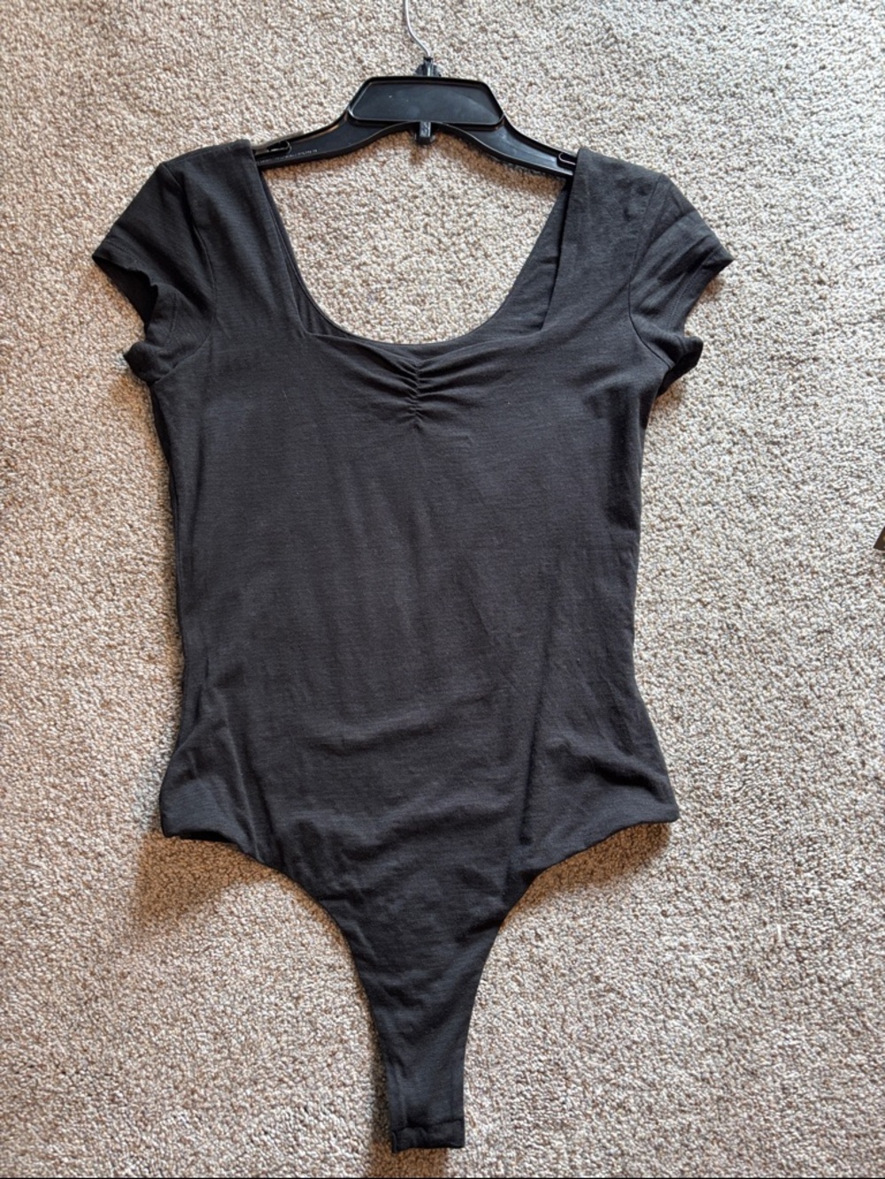 Toad&Co Black sweetheart Neckline Short Sleeve Bodysuit